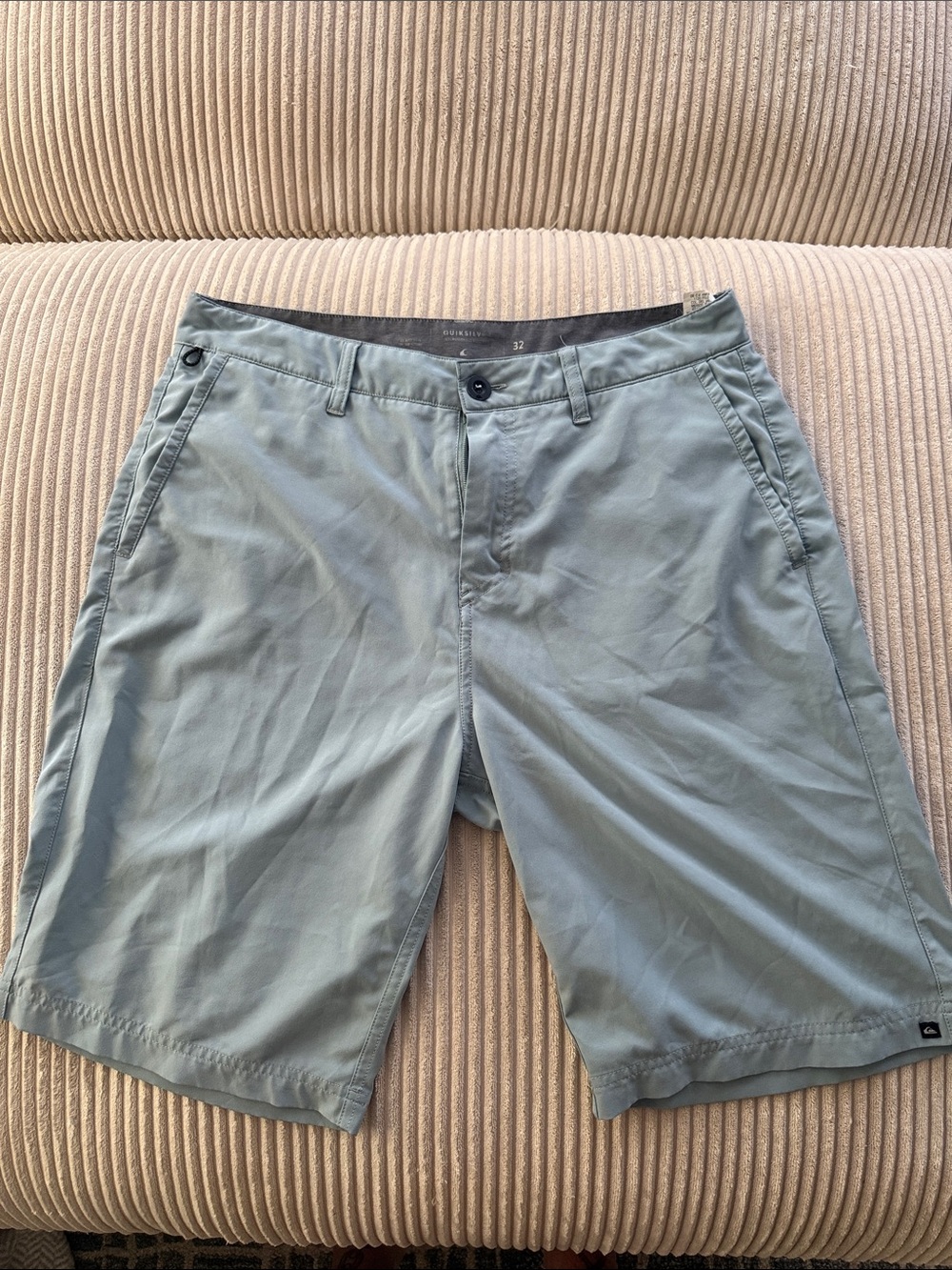Quiksilver Men's Sage Green Flat Front Shorts